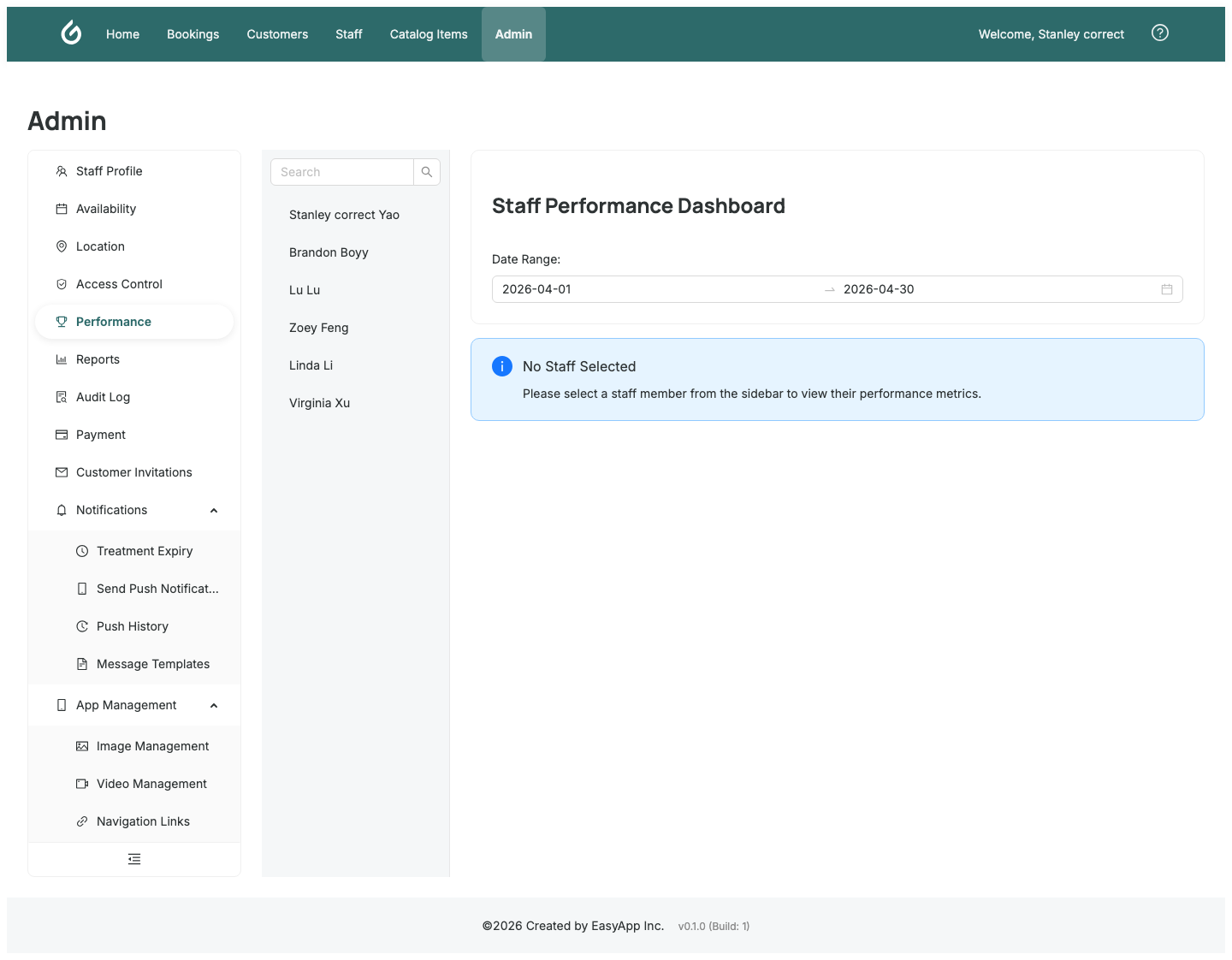 Staff Performance