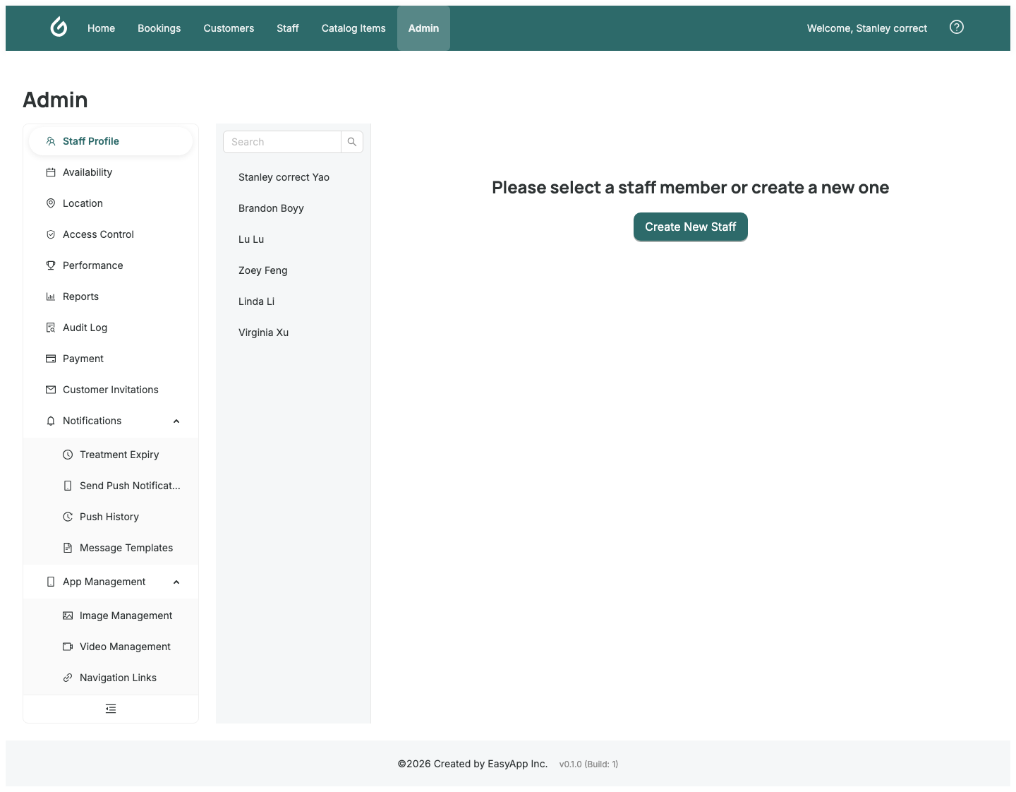 Staff Management