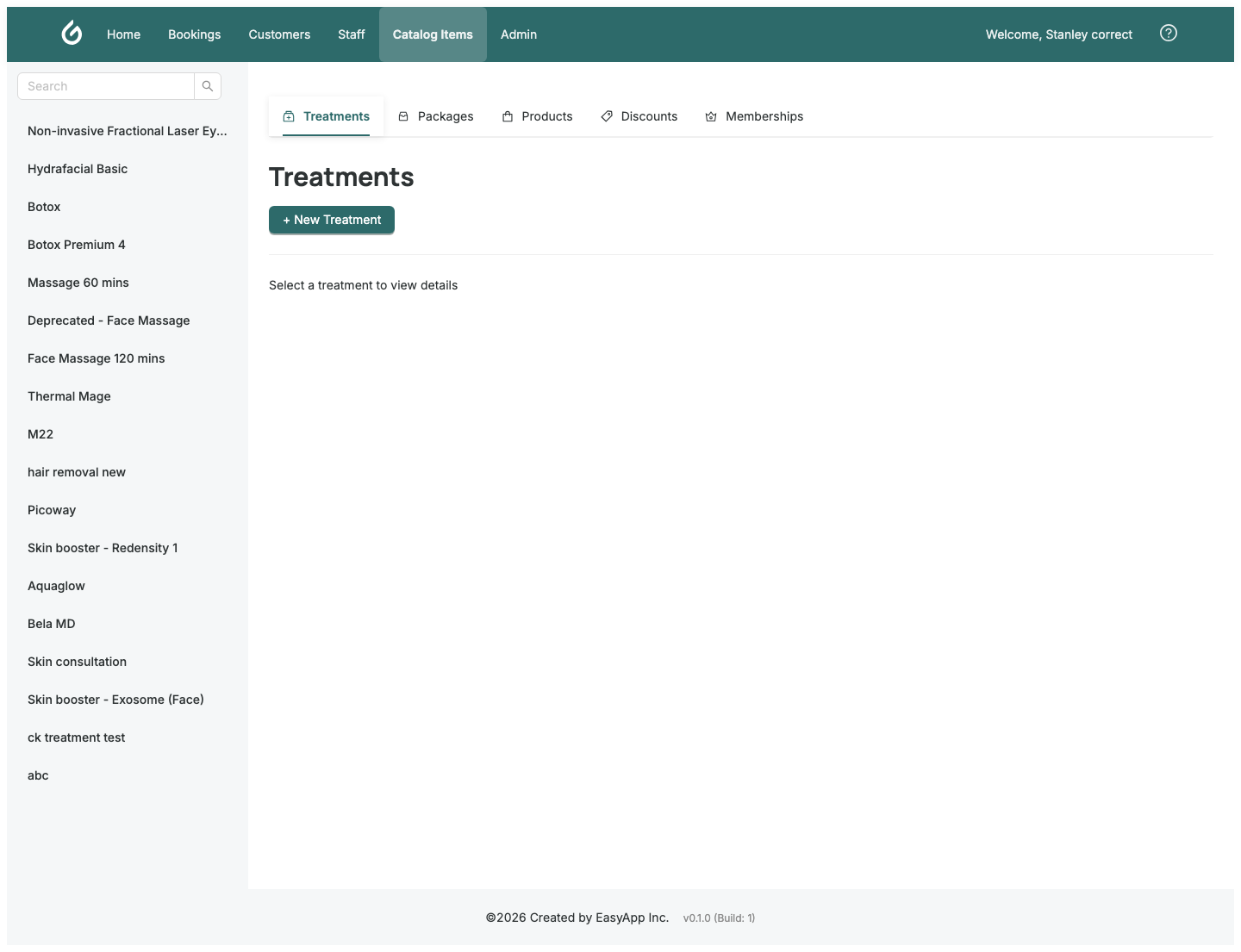 Treatment Catalog